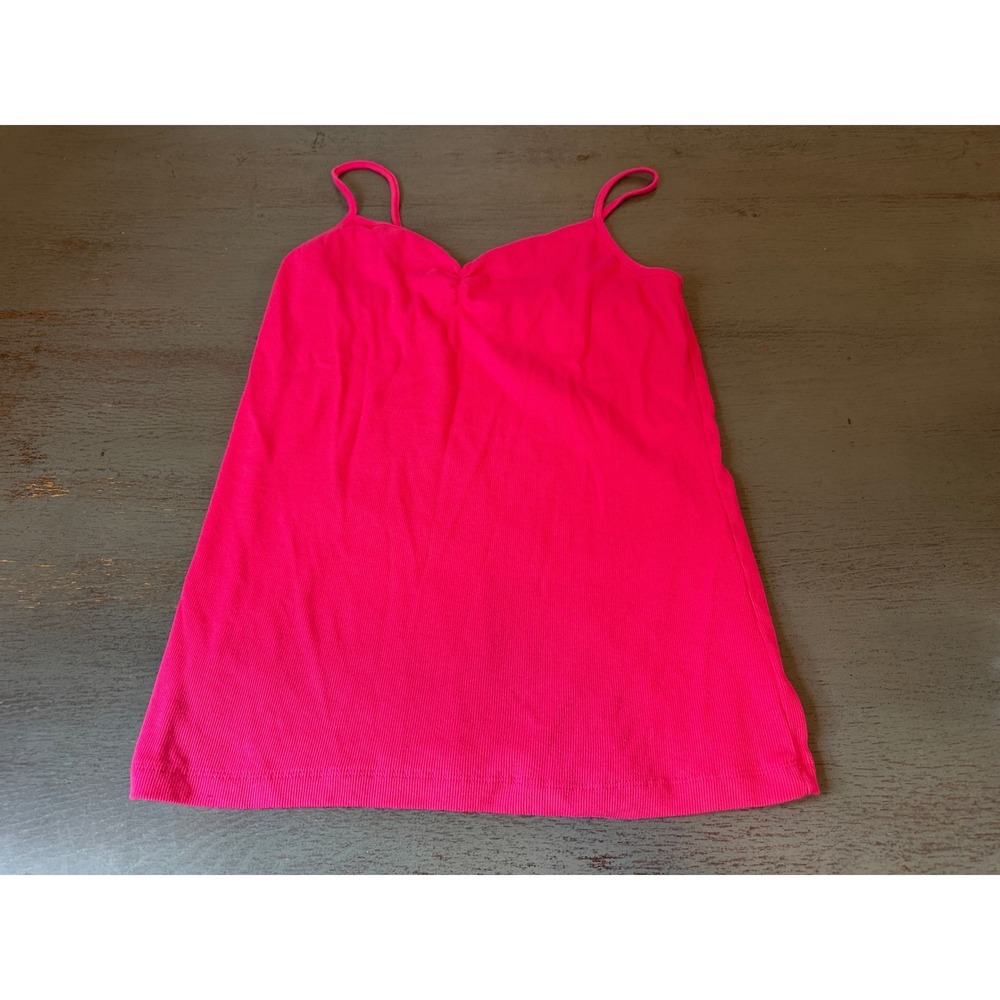 No Boundaries Ribbed Cami Tank Top Fuchsia Burst Pink XL 15-17 NJ29T122C